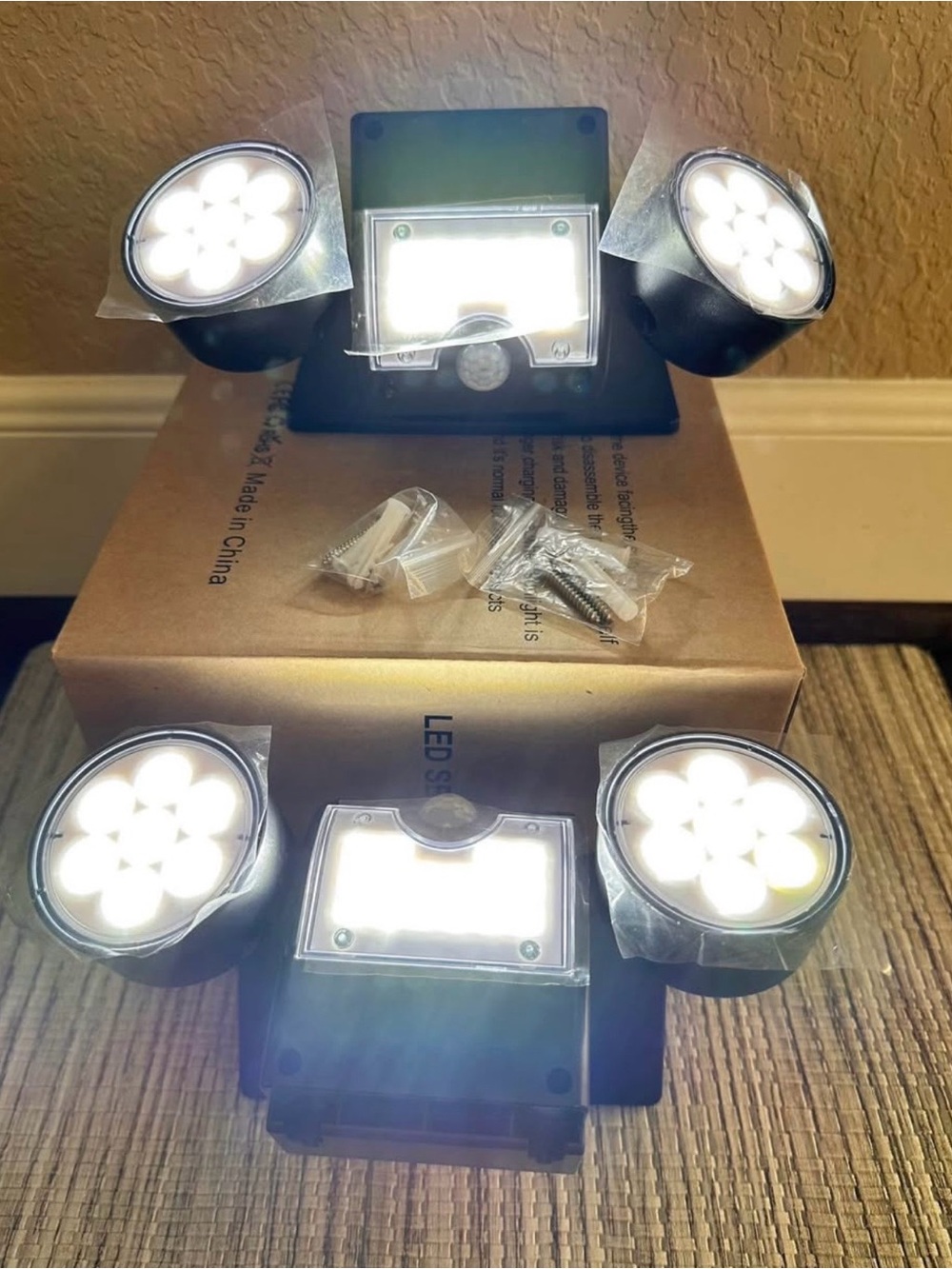 LED Dual-Head Outdoor Security Light with Motion Sensor 2pack